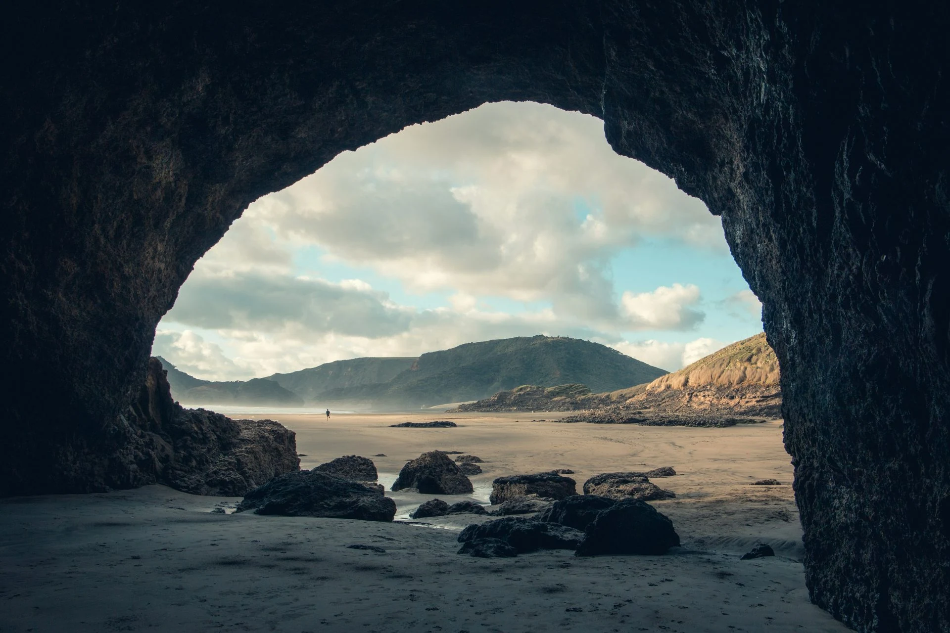 Auckland west-coast beach on a full-day city and coast itinerary